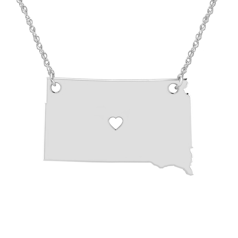 Image of Alison and Ivy Sterling Silver South Dakota State Cutout