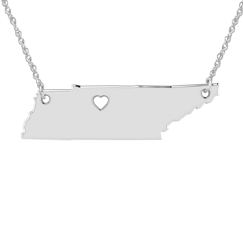 Image of Alison and Ivy Sterling Silver Tennessee State Cutout