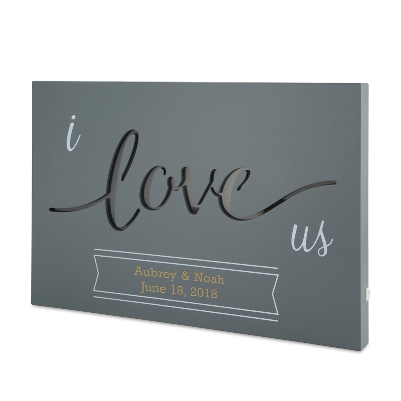 Image of I Love Us LED Wall Art