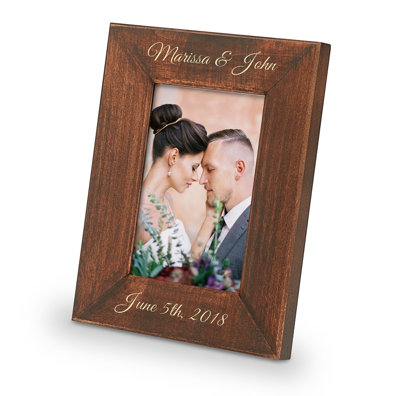 Image of Walnut Finish Wood 4X6 Portrait Frame