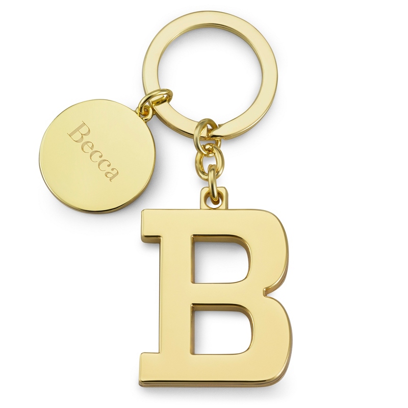 Image of Gold Initial B Key Chain