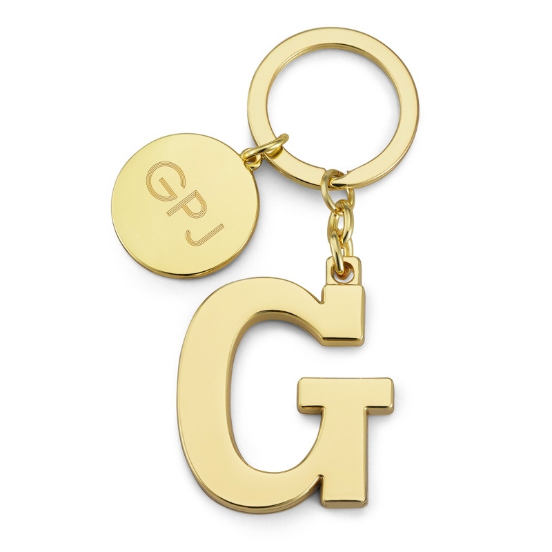 Image of Gold Initial G Key Chain