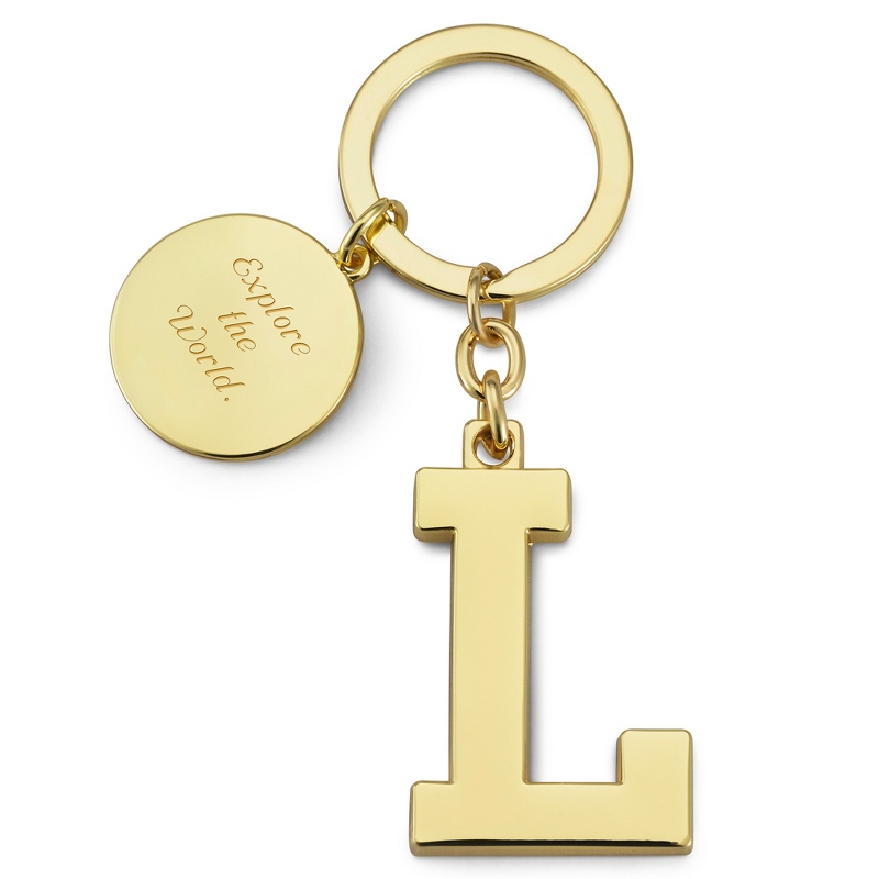 Image of Gold Initial L Key Chain
