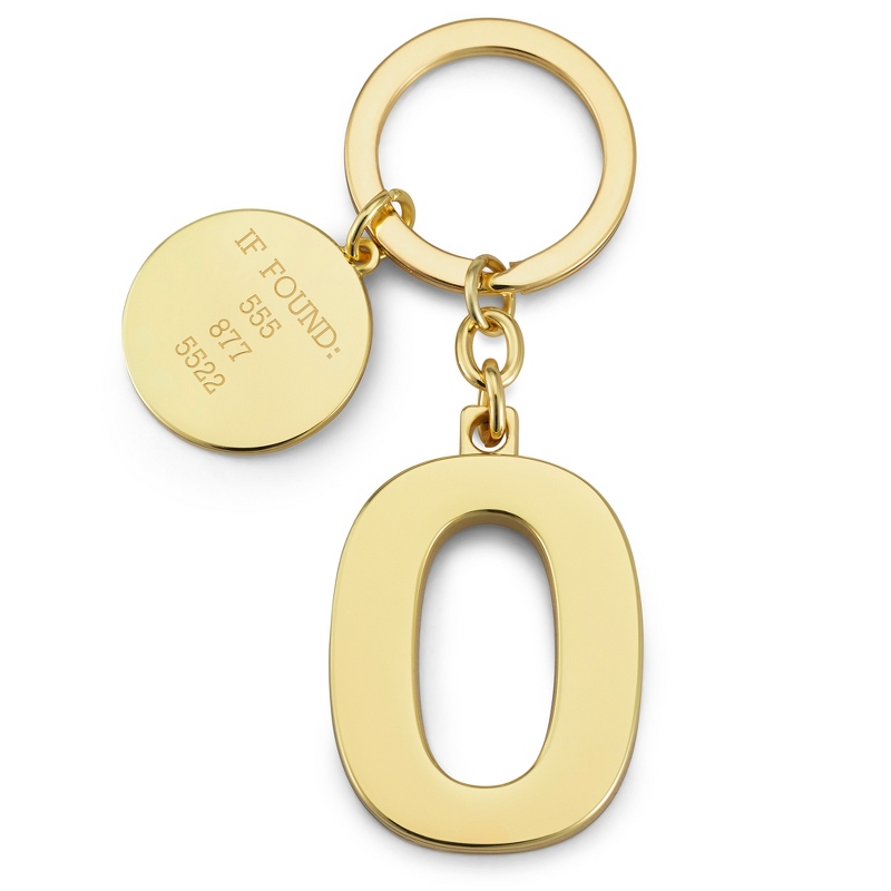 Image of Gold Initial O Key Chain