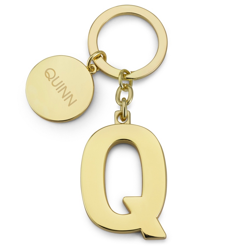 Image of Gold Initial Q Key Chain