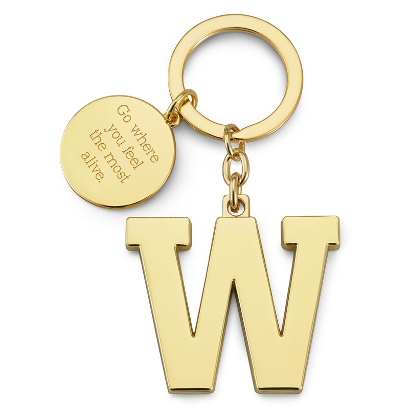 Image of Gold Initial W Key Chain