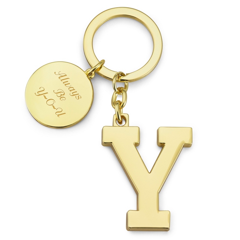 Image of Gold Initial Y Key Chain