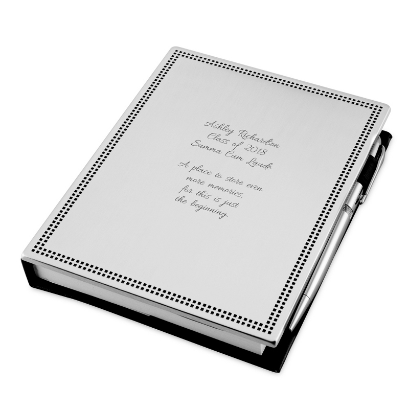 Image of Silver Journal and Pen Set