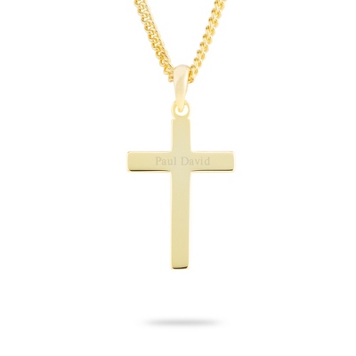 baby boy christening cross necklace