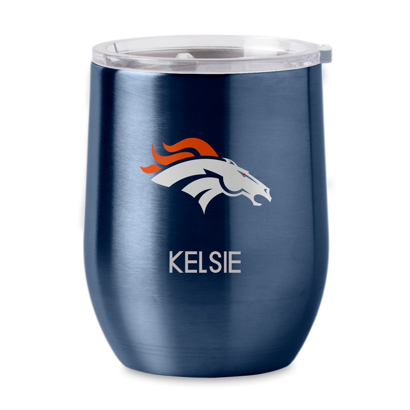 Image of NFL Denver Broncos Stainless Steel Stemless Wine Glass