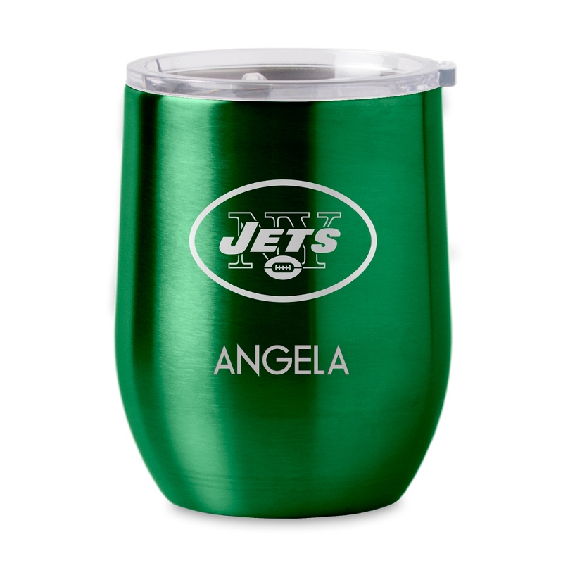 Image of NFL New York Jets Stainless Steel Stemless Wine Glass