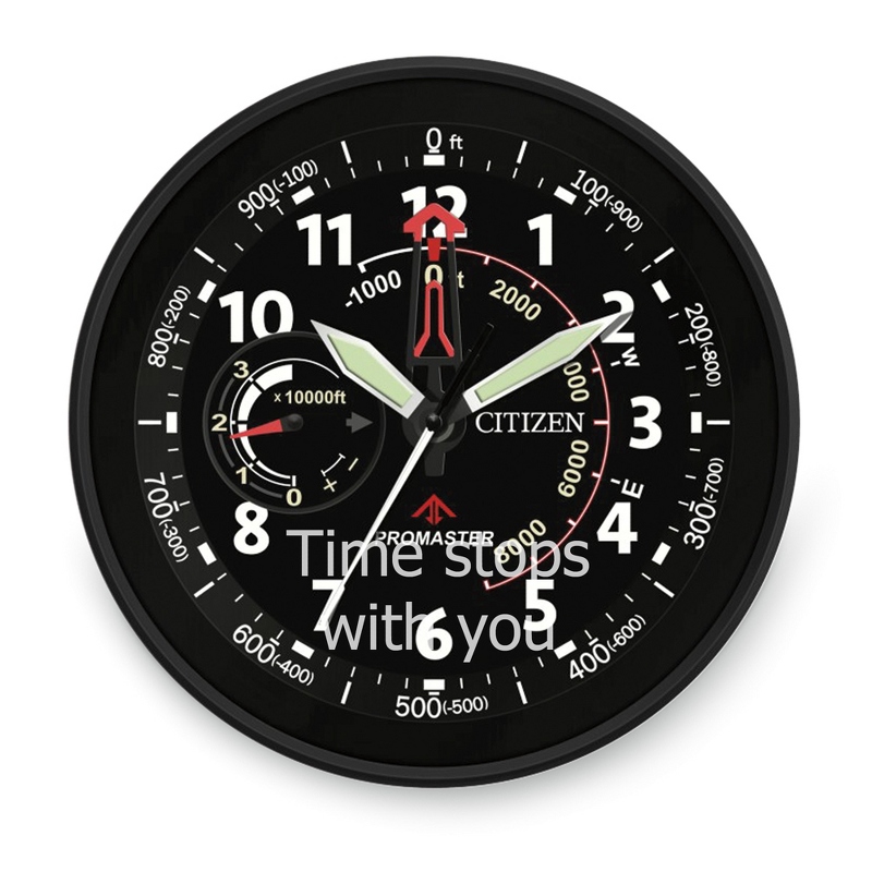 Image of Citizen Black Red Accented Wall Clock