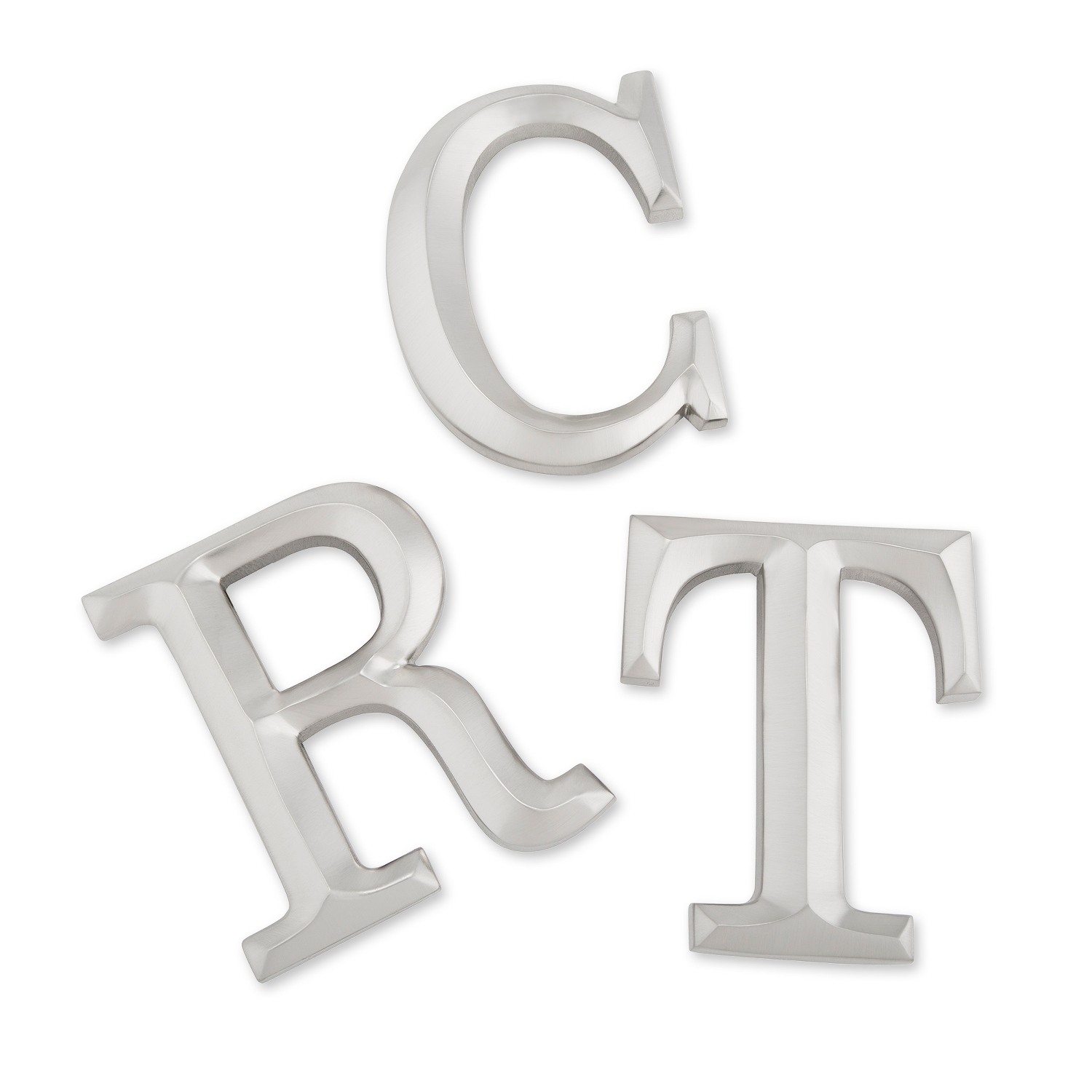 Brushed Nickel Initial Door Knocker