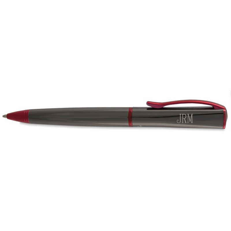 Image of Monteverde Impressa Gunmetal and Red Ballpoint Pen