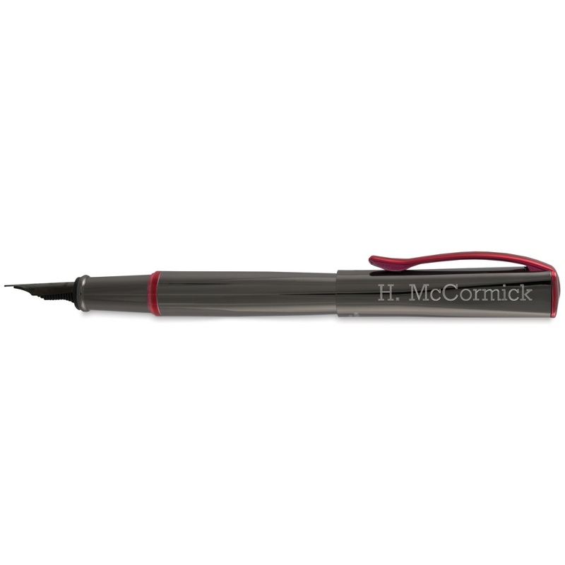 Image of Monteverde Impressa Gunmetal and Red Fountain Pen