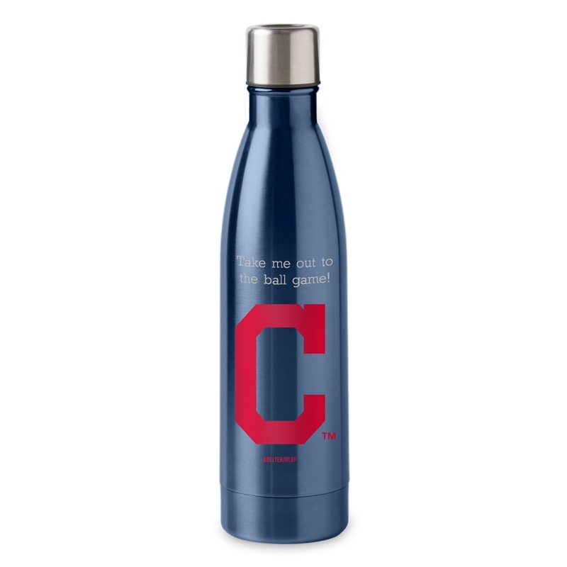 Image of MLB Cleveland Indians Stainless Steel 18 OZ Water Bottle