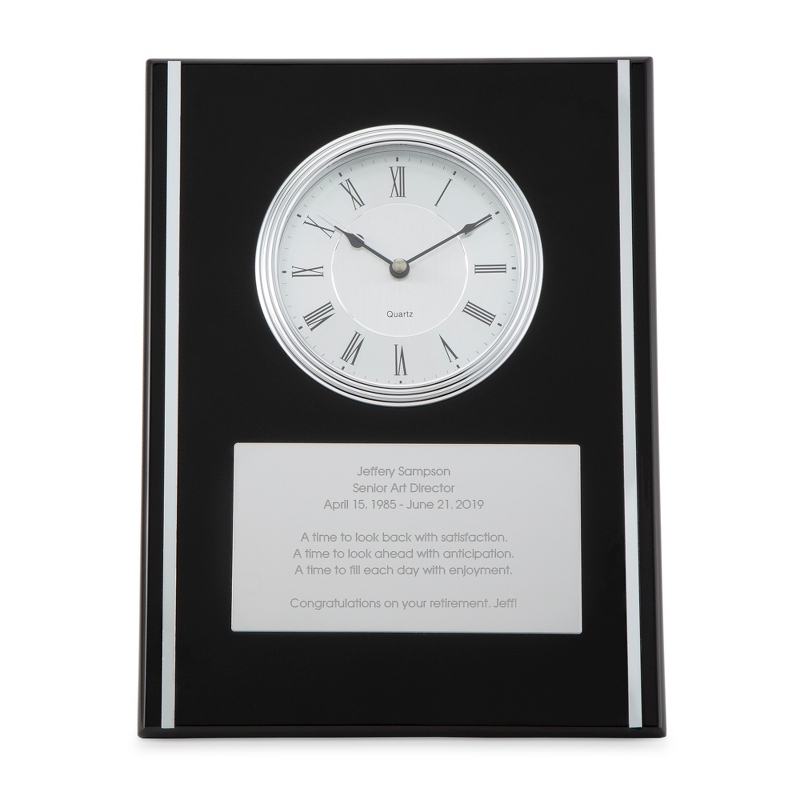 Image of Black Plaque Clock