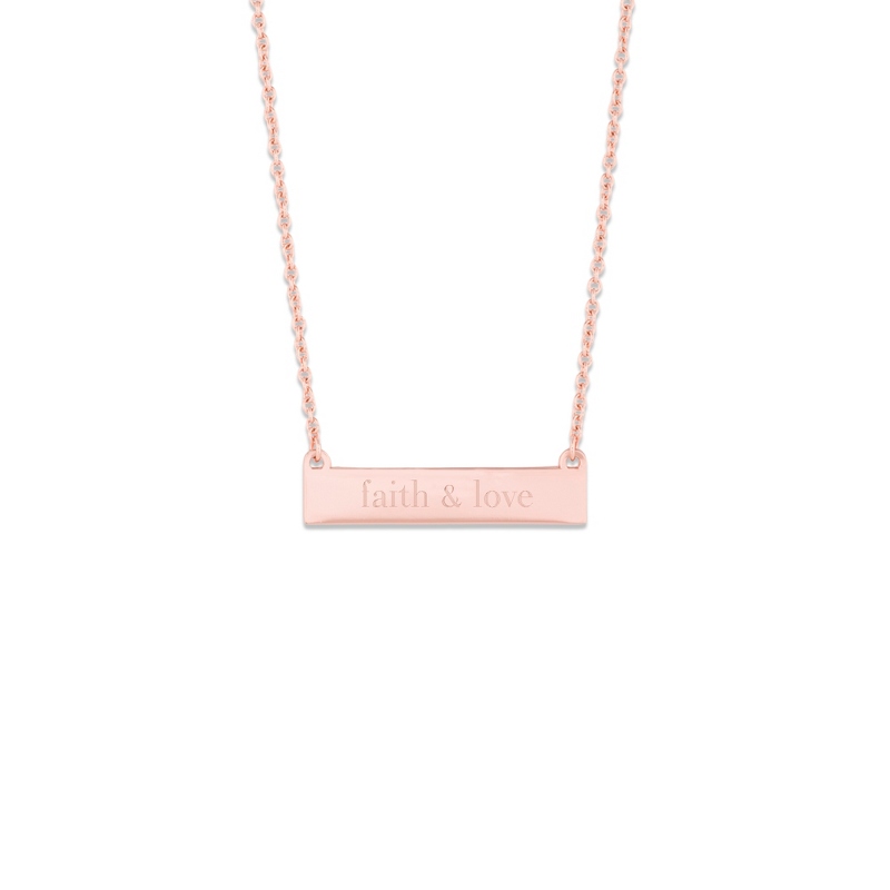 Image of Rose Gold Bar Necklace