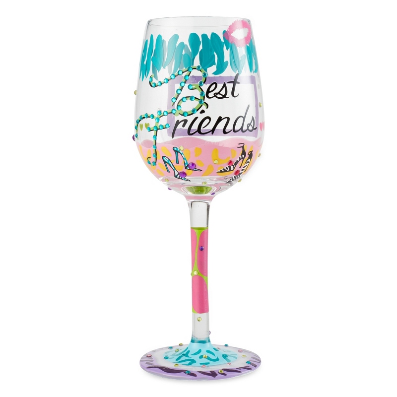 Image of Lolita Best Friend Hand Painted Wine Glass