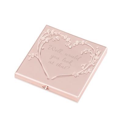 Rose Gold Heart and Vines Compact