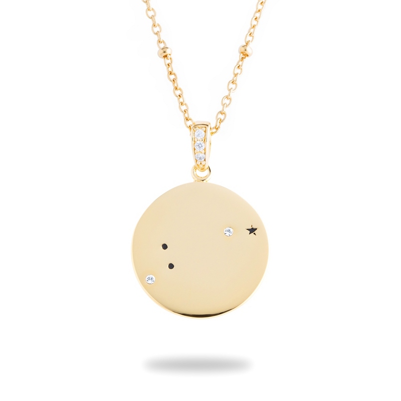 Image of Gold Sterling Silver Aries Zodiac Necklace