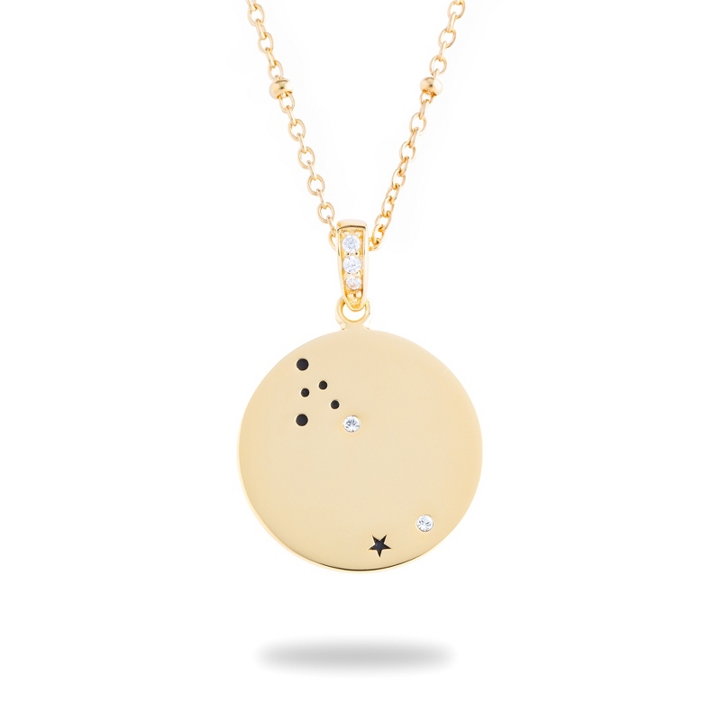 Image of Gold Sterling Silver Taurus Zodiac Necklace