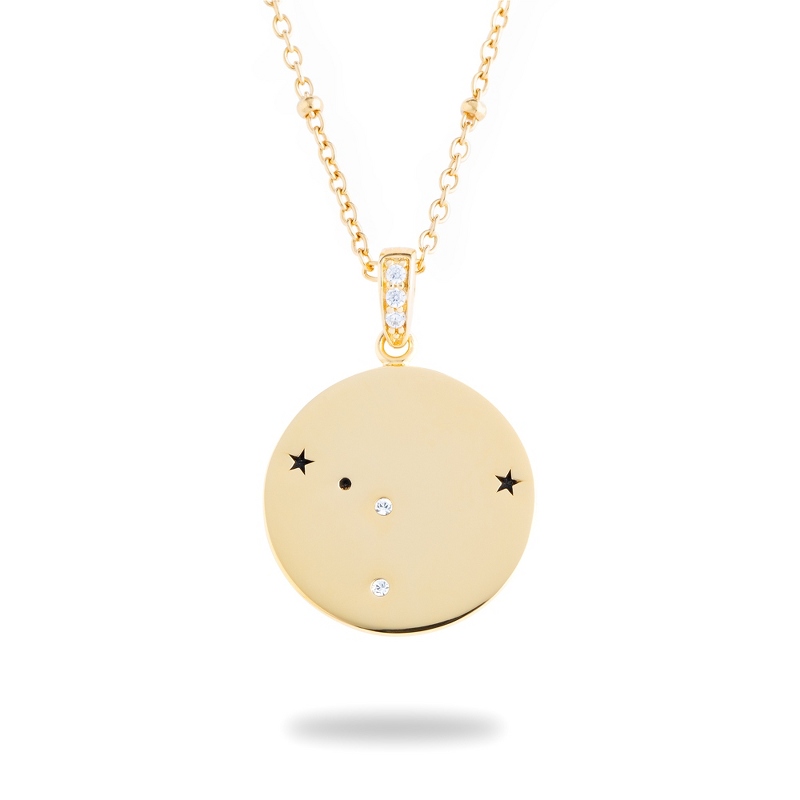 Image of Gold Sterling Silver Cancer Zodiac Necklace