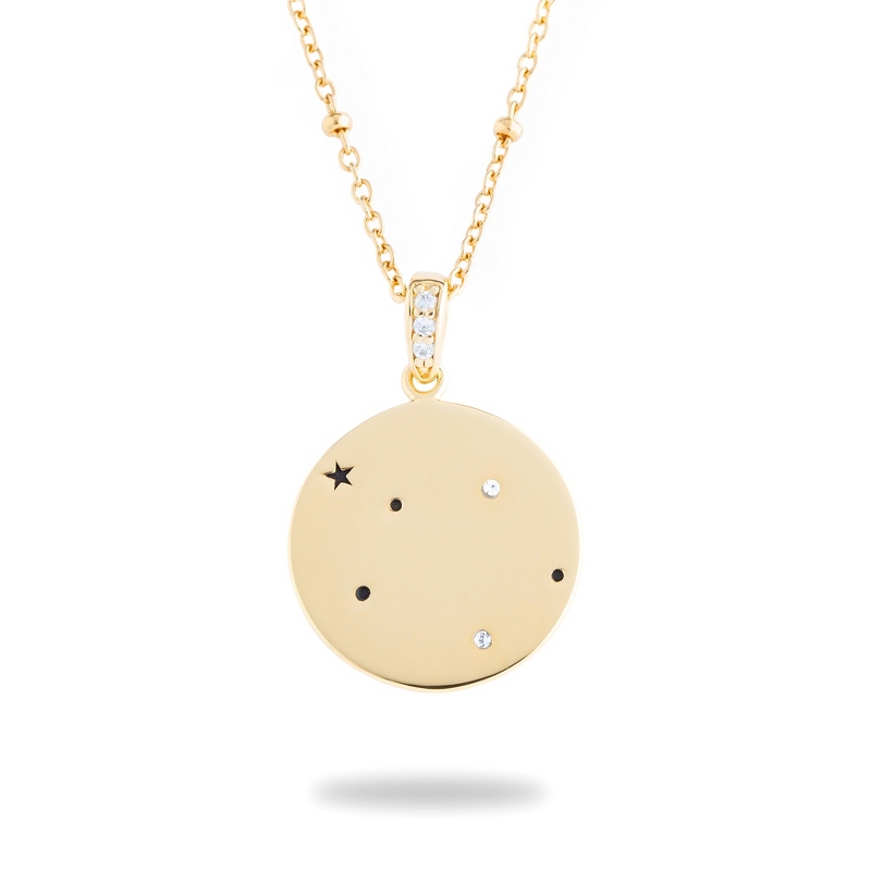 Image of Gold Sterling Silver Libra Zodiac Necklace