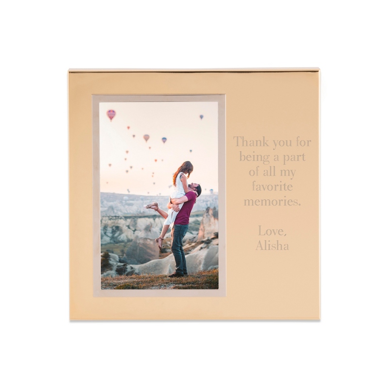 Image of Shiny Gold Uptown Portrait 4x6 Frame