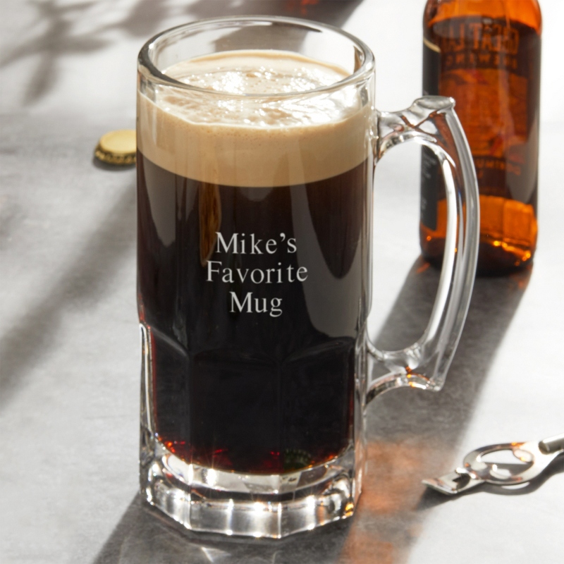 Image of 34 OZ Glass Beer Super Mug