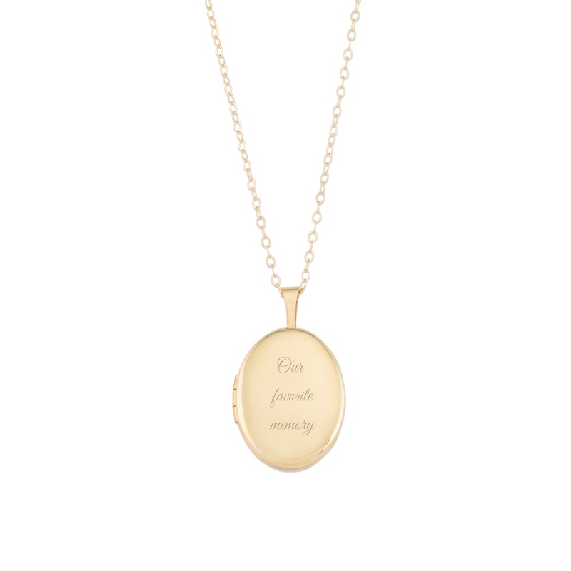 Image of 14K Gold 16mm Oval Locket
