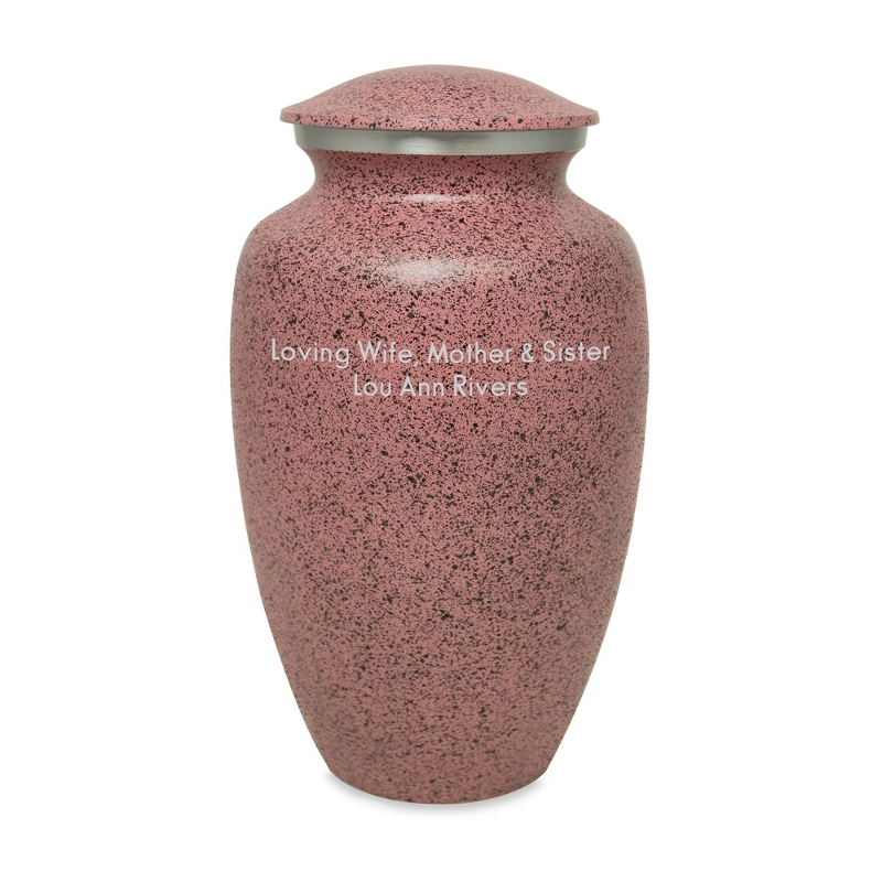 Image of 11 Inch Speckled Pink Urn