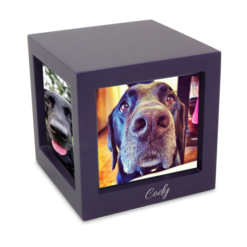 Image of Violet Pet Photo Cube Urn