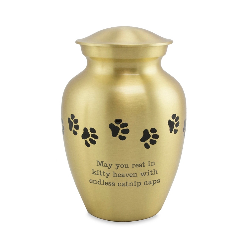 59 Inch Bronze Paw Print Urn