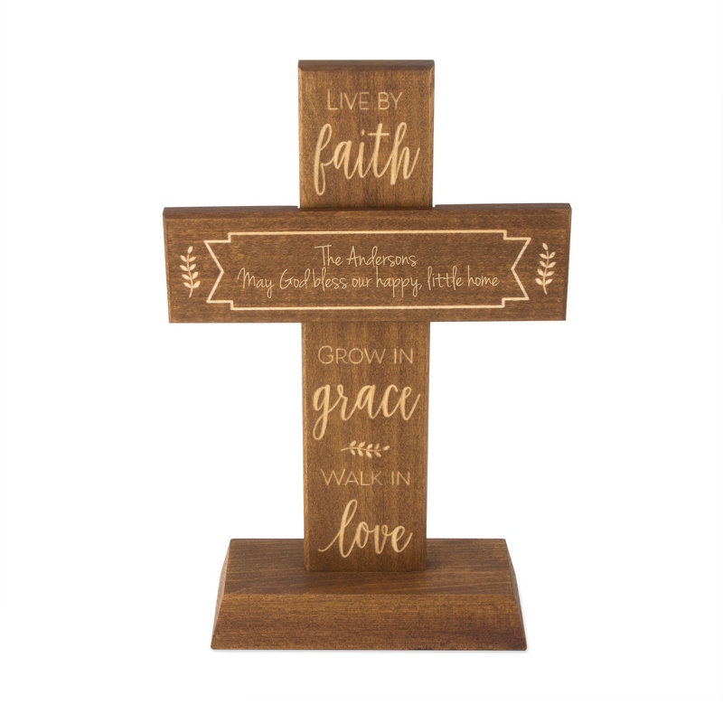 Image of Live by Faith Tabletop Cross