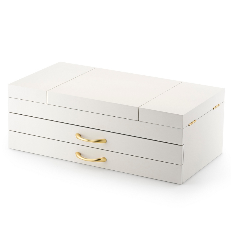 Image of Large Matte White Jewelry Box