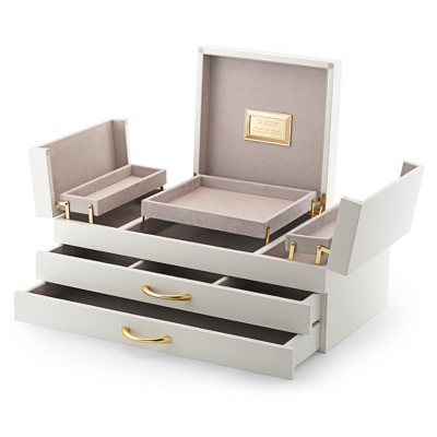 Large Matte White Jewelry Box