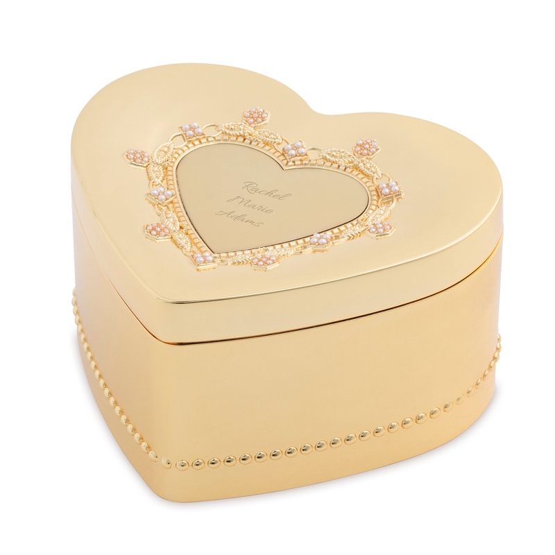 Image of Gold Diana Heart Keepsake Box