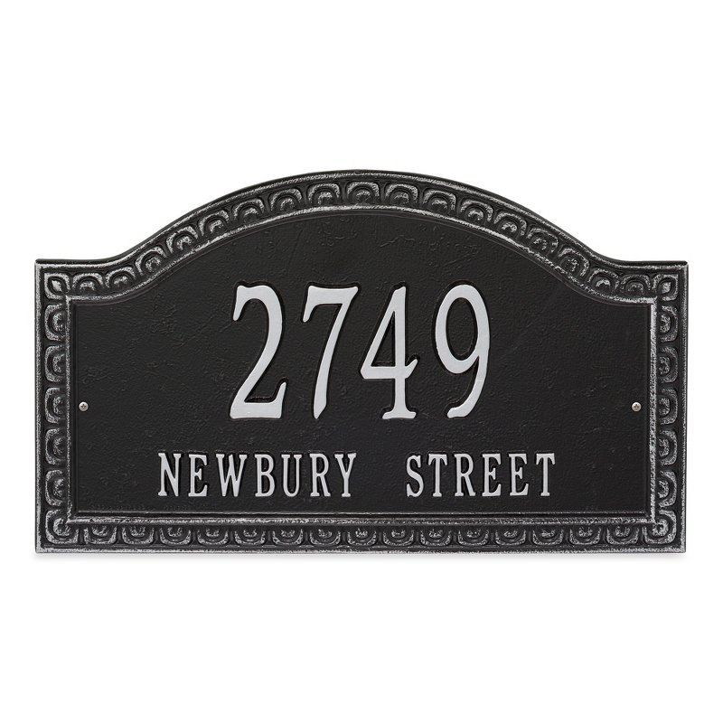 Image of Whitehall Penhurst Black and Silver Address Plaque