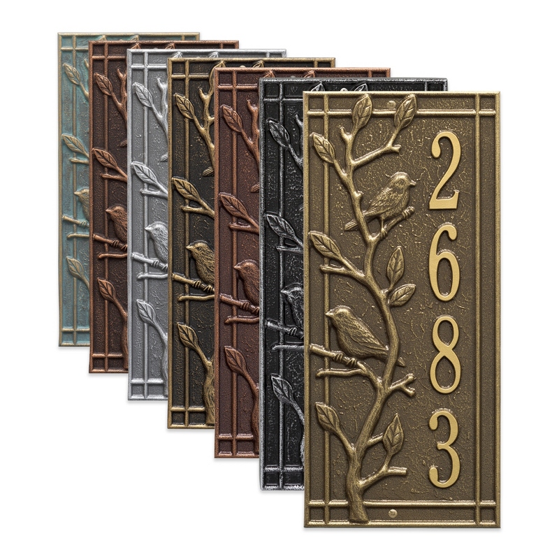 Image of Whitehall Vertical Woodbridge Address Plaque