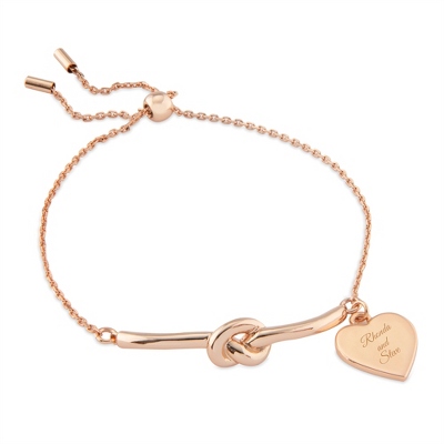 Rose Gold Love Knot Lariat Bracelet