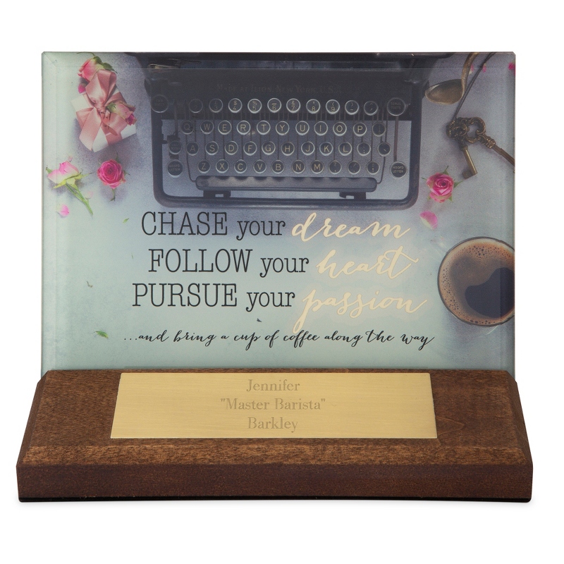 Image of Chase Your Dream Motivational Desk Plaque