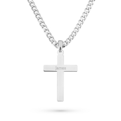 silver cross necklace