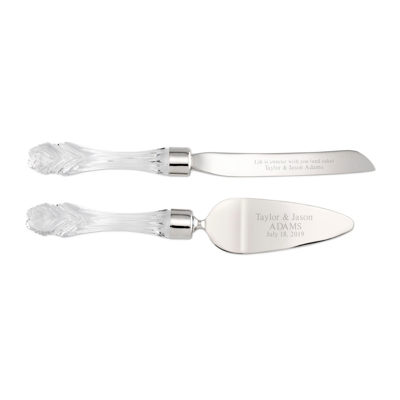 Image of Waterford Crystal Cake Server and Knife Set