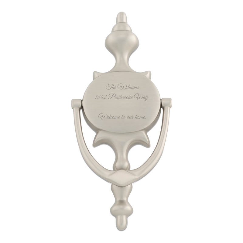 Image of Satin Nickel Crescent Door Knocker