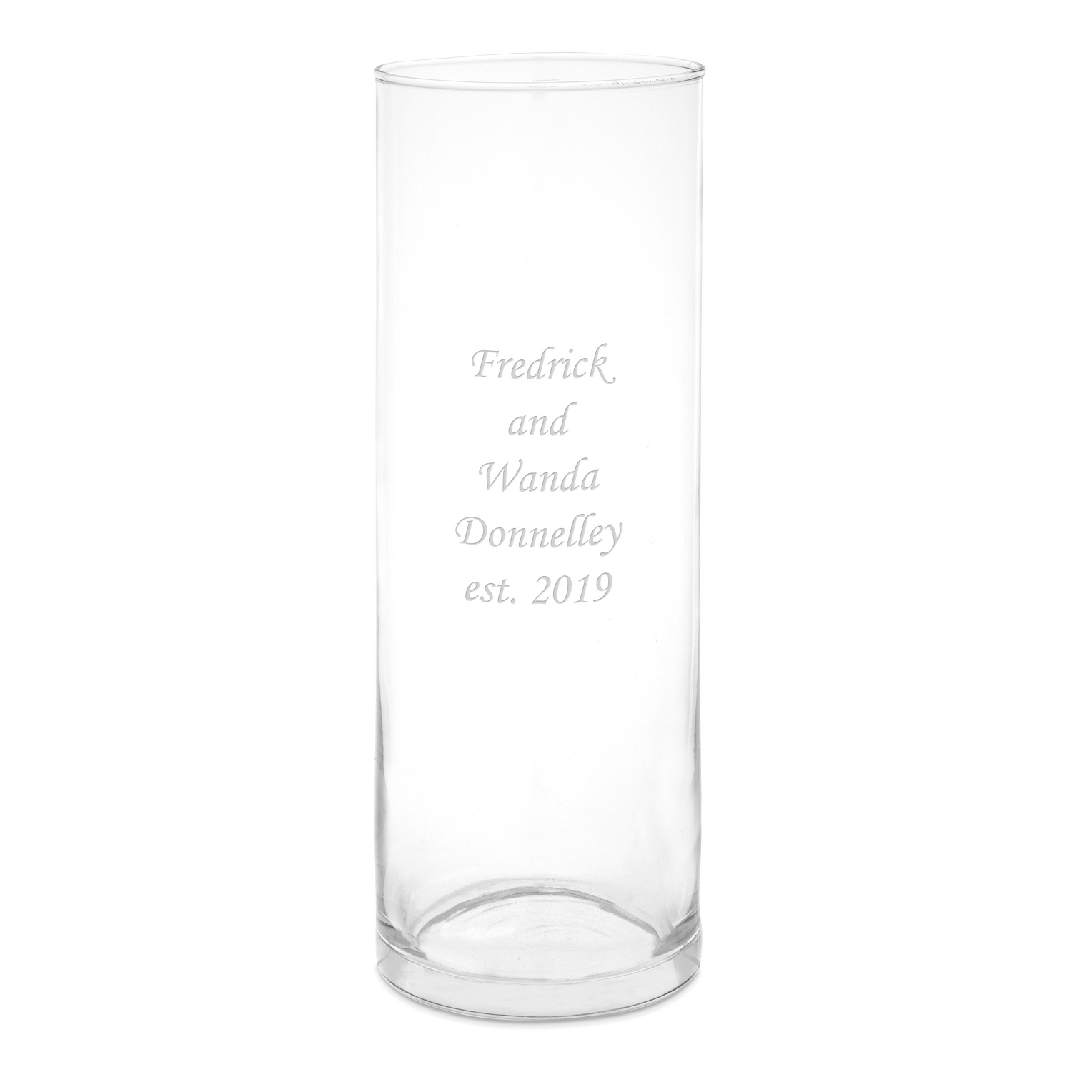 10 Inch Glass Cylinder Vase