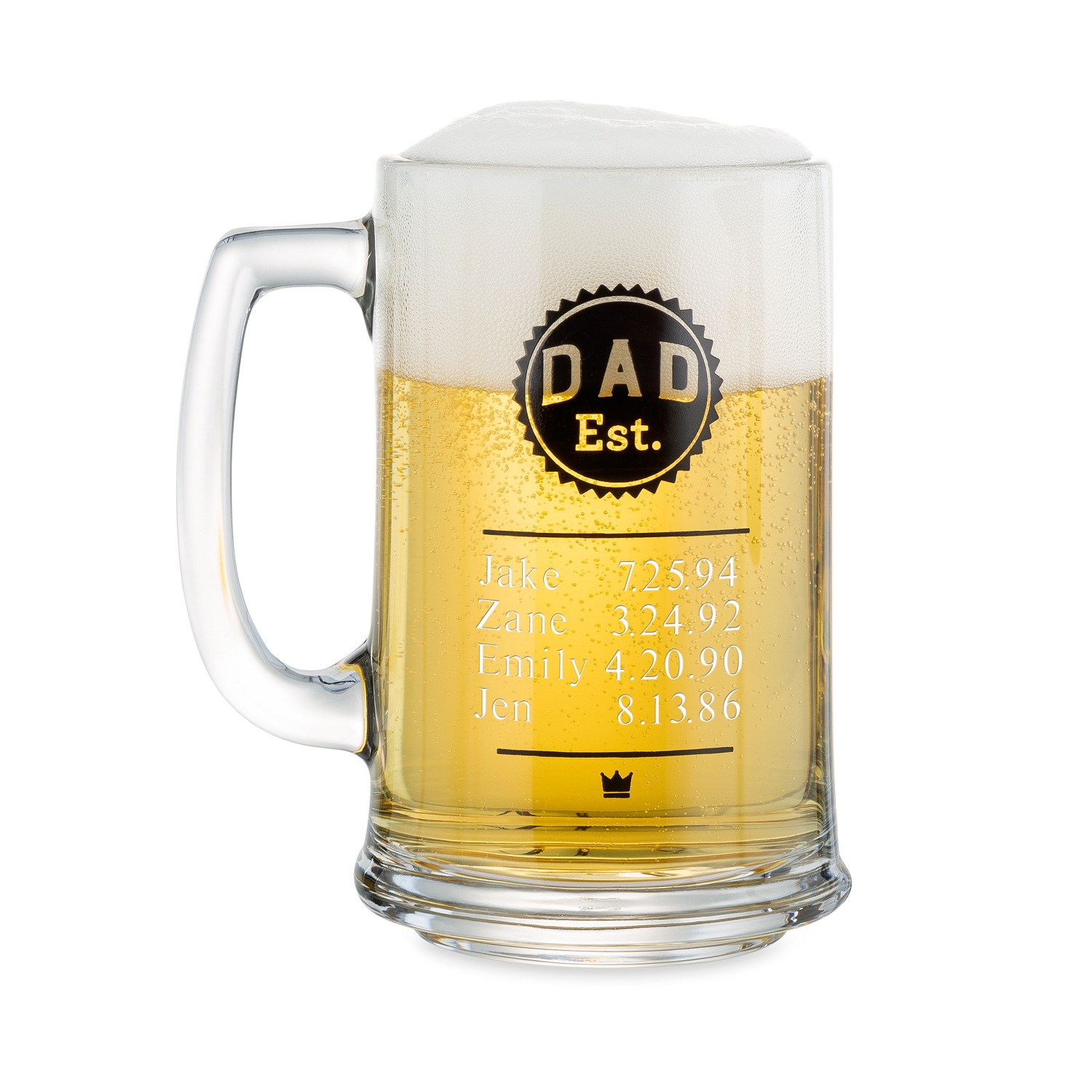 Download Dad Established Beer Mug