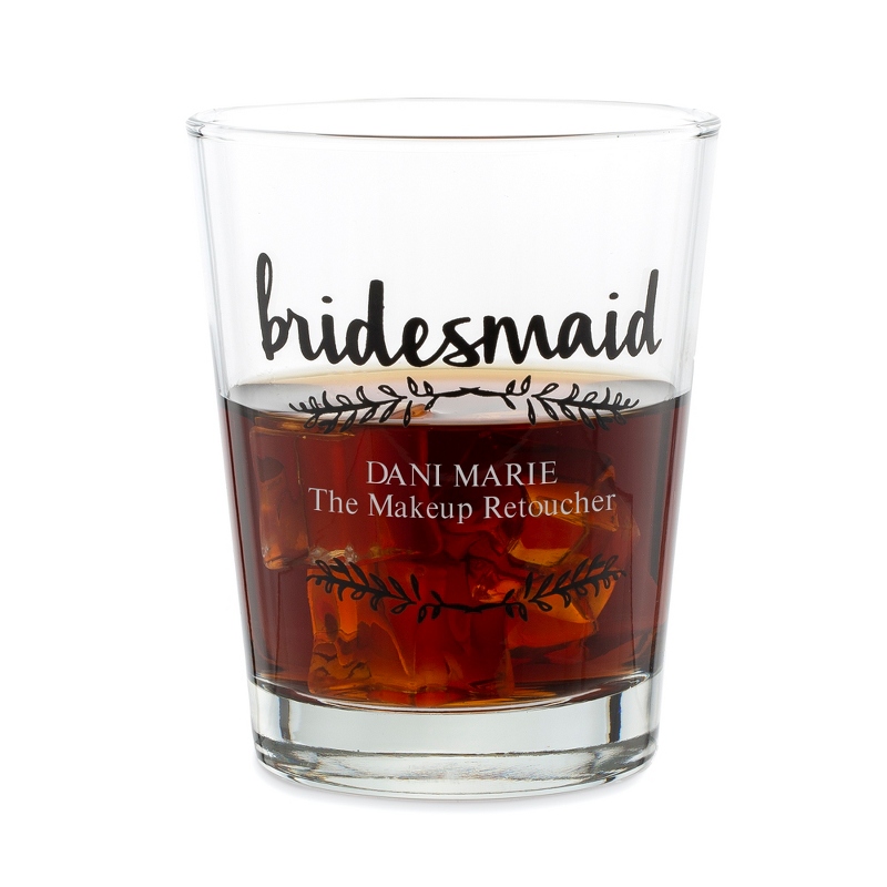 Image of Bridesmaid Vine Double Old Fashioned Glass