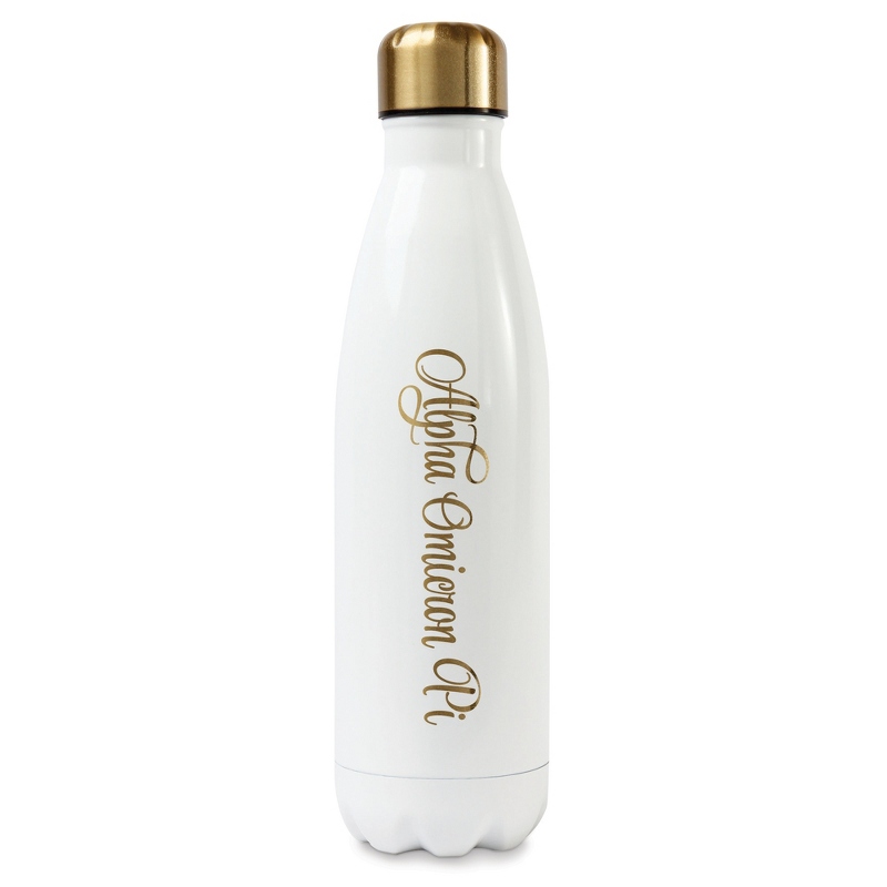 Image of Alpha Omicron Pi Sorority 16 OZ Stainless Steel Bottle