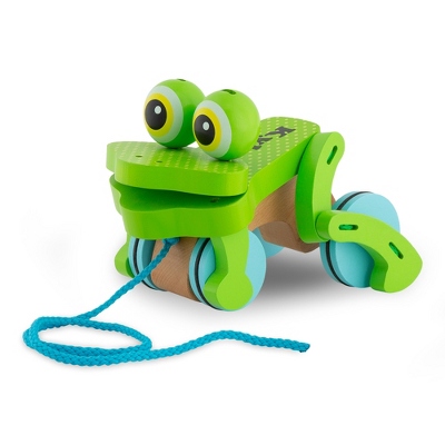 melissa and doug frog pull toy